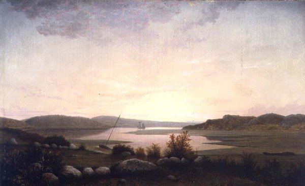 Creek perto de Gloucester, Massachusetts (óleo sobre tela) de Fitz Henry Lane