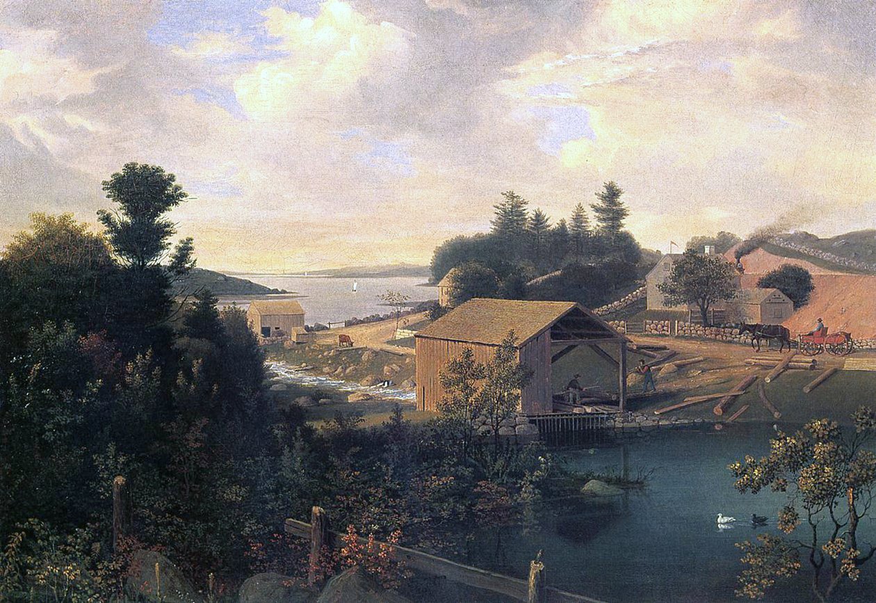 O moinho em Lanesville, 1849 de Fitz Henry Lane