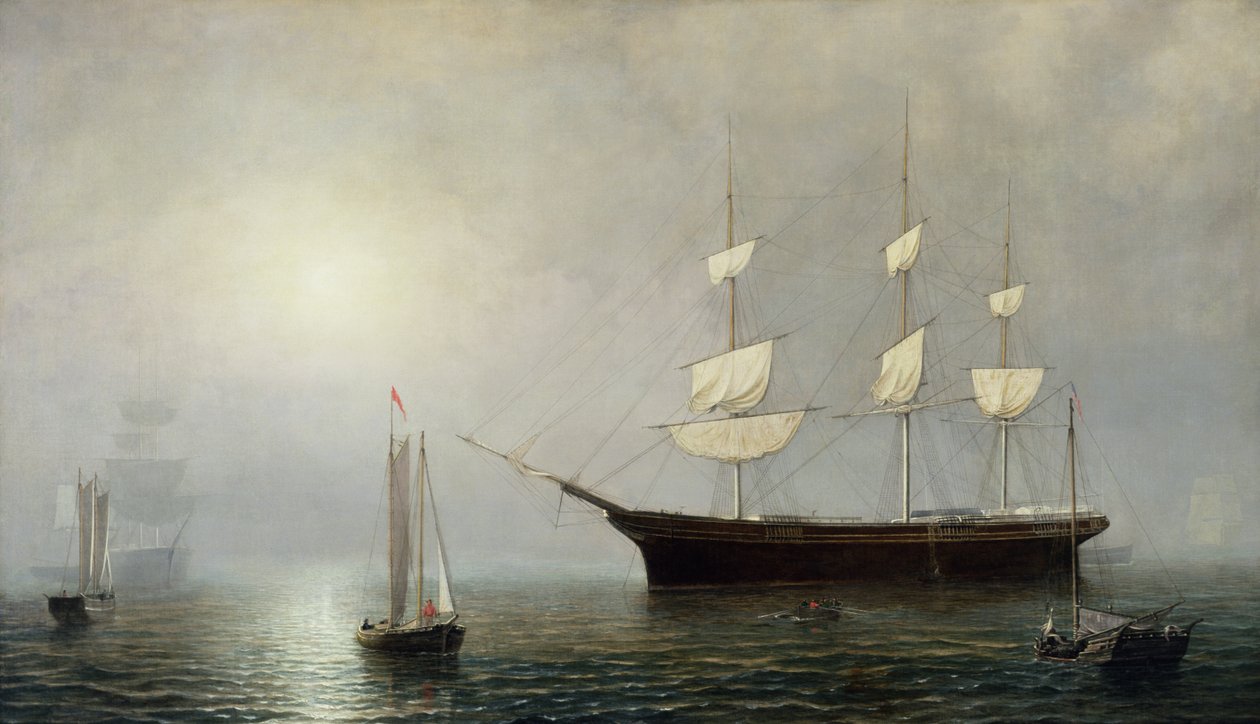 O navio Starlight, c.1860 (óleo sobre tela) de Fitz Henry Lane
