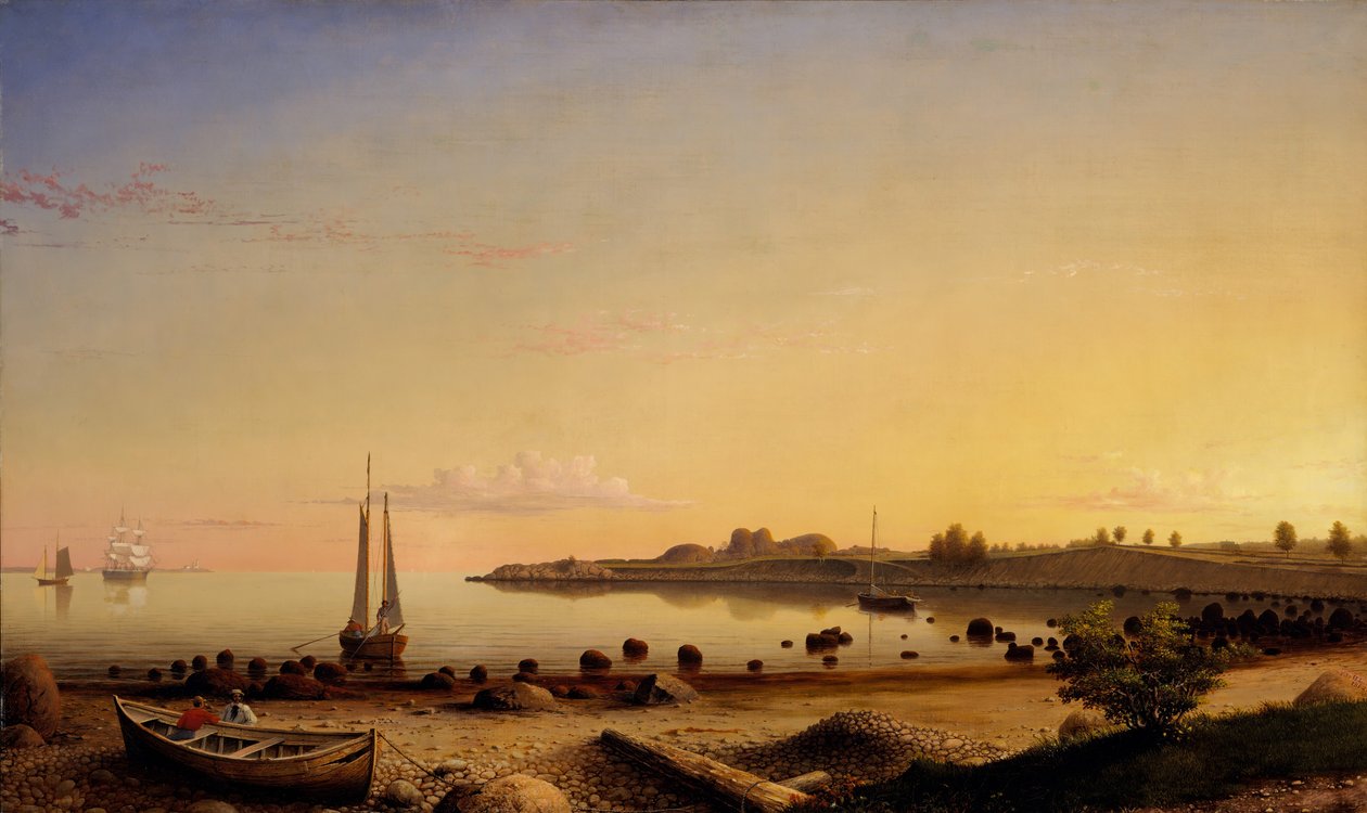 Stage Fort em Gloucester Harbor, 1862. de Fitz Hugh Lane