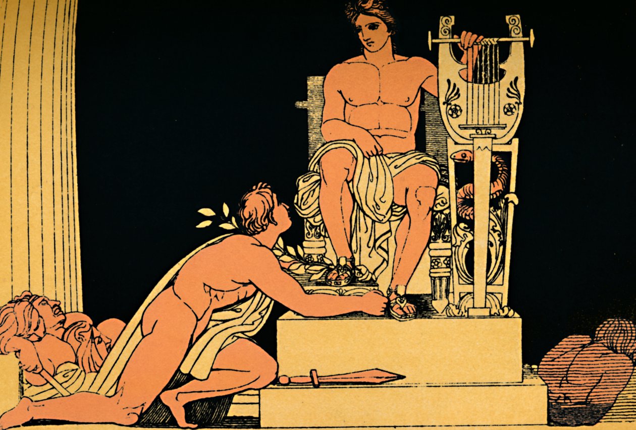 Orestes suplente a Apolo, 1880 de Flaxman