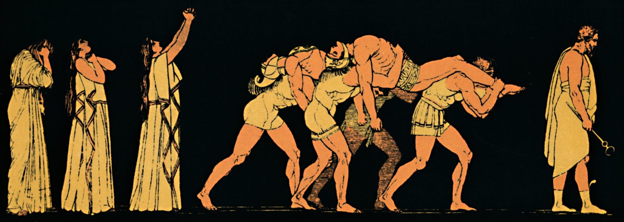 Os Irmãos Mortos, 1880 de Flaxman