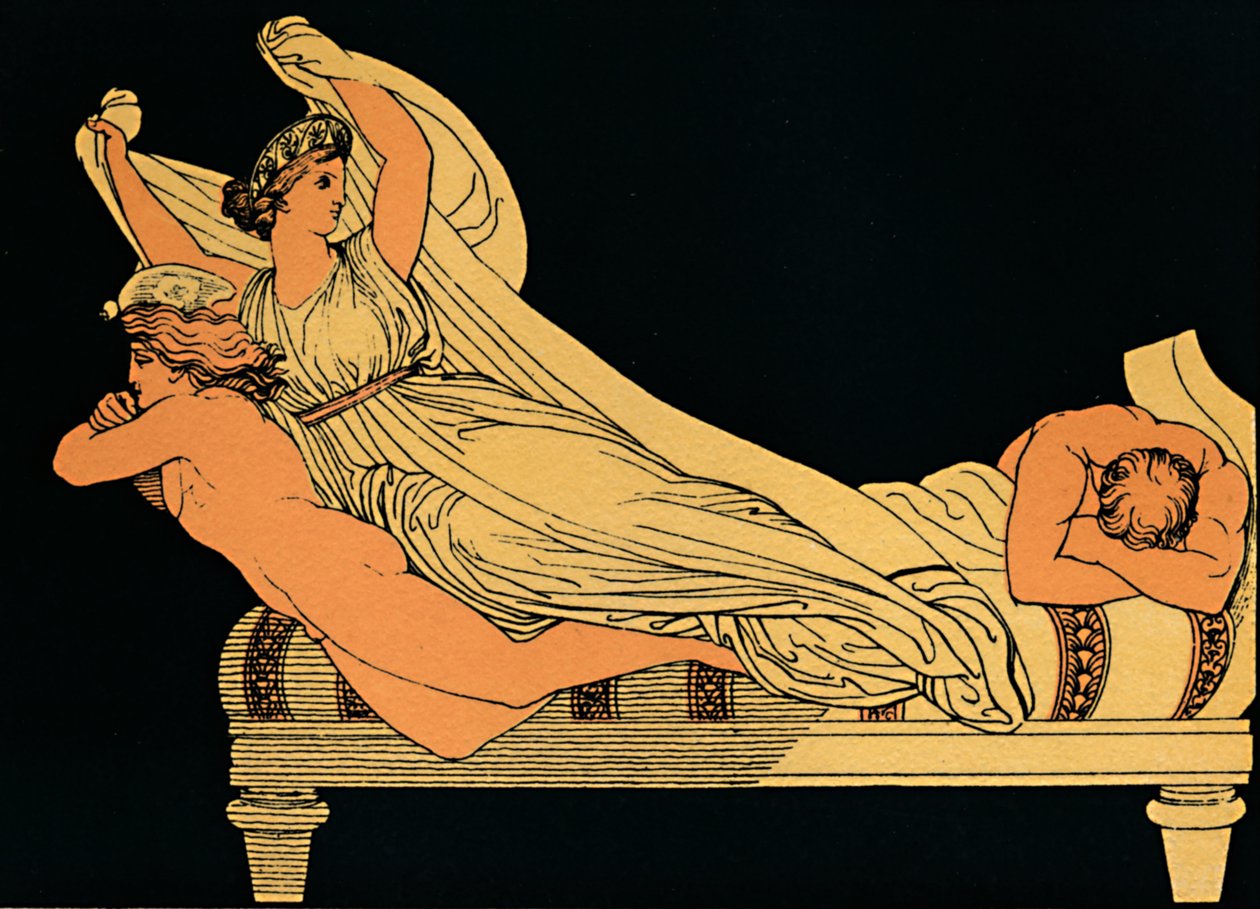 A alegria vazia que habita nos sonhos da noite, 1880 de Flaxman