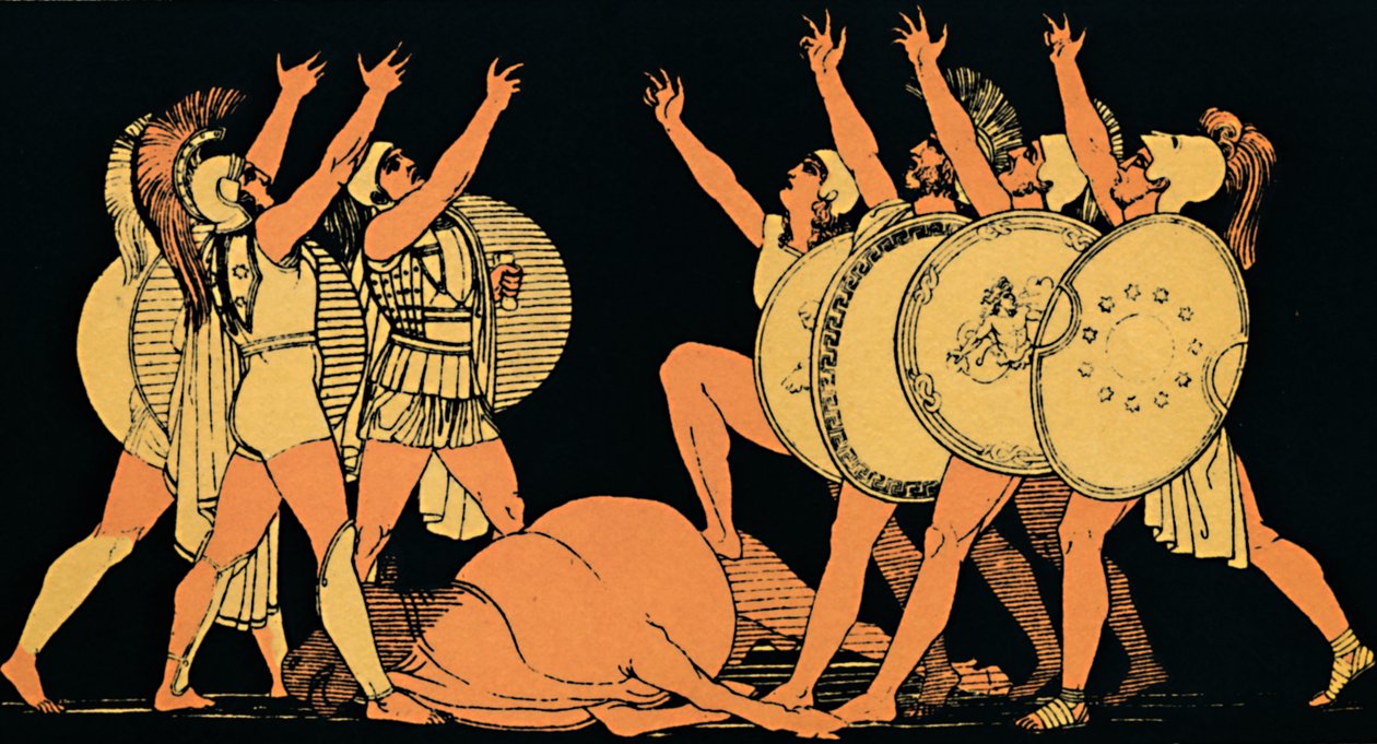 O Juramento dos Sete Chefes, 1880. de Flaxman