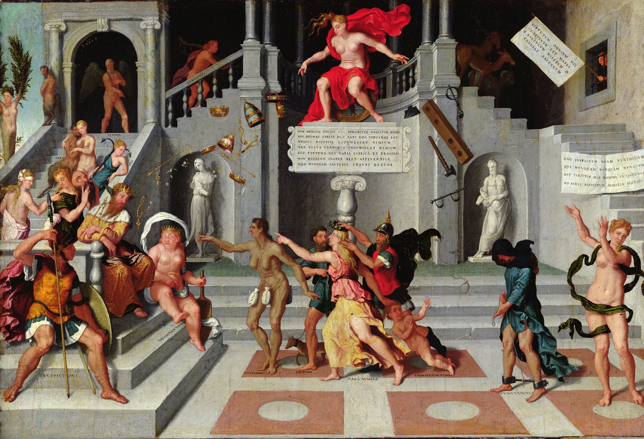 Alegoria da fortuna e os vícios de Flemish School