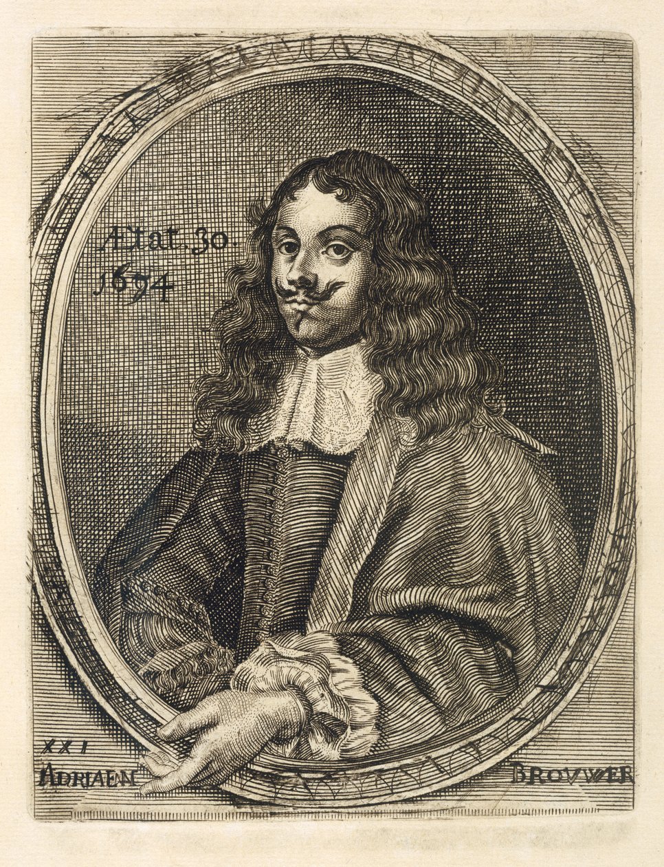 Retrato de Adriaen Brouwer, 1634 de Flemish School