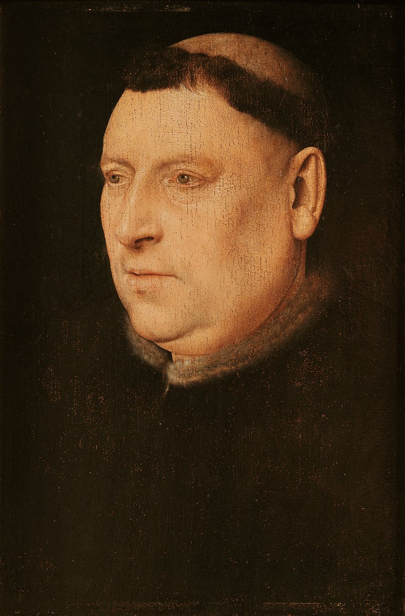 Retrato de um monge de Flemish School