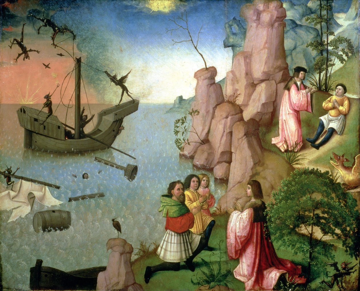 Naufrágio causado por demônios de Flemish School
