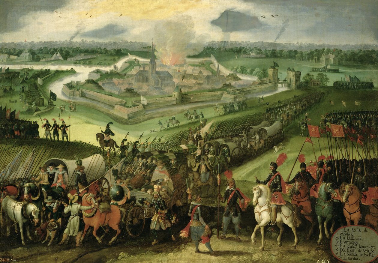A cidade de Aerdres (guerra contra os países baixos) de Flemish School