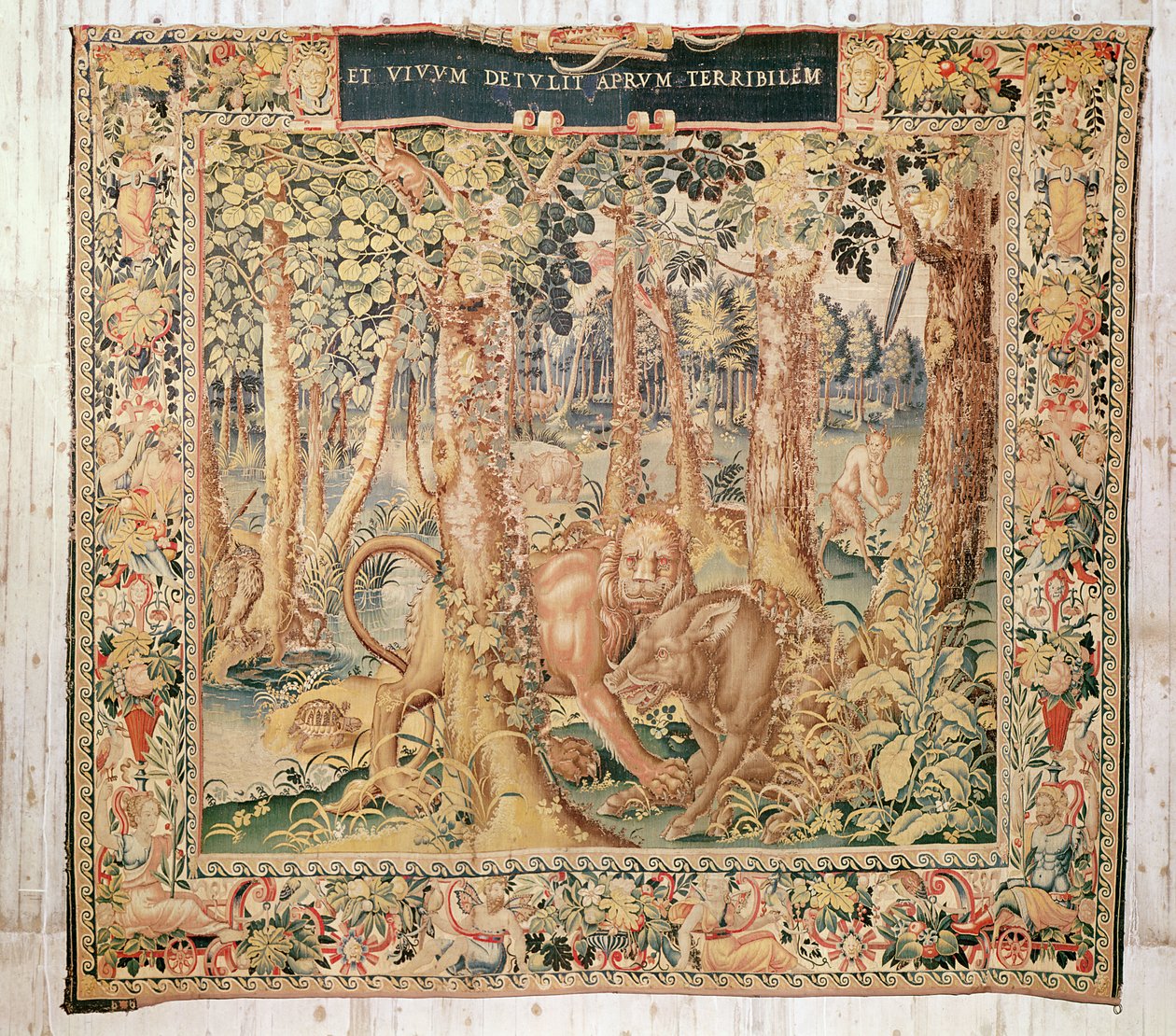 O Erymanthian Boar, depois de 1528 (tapeçaria) de Flemish School