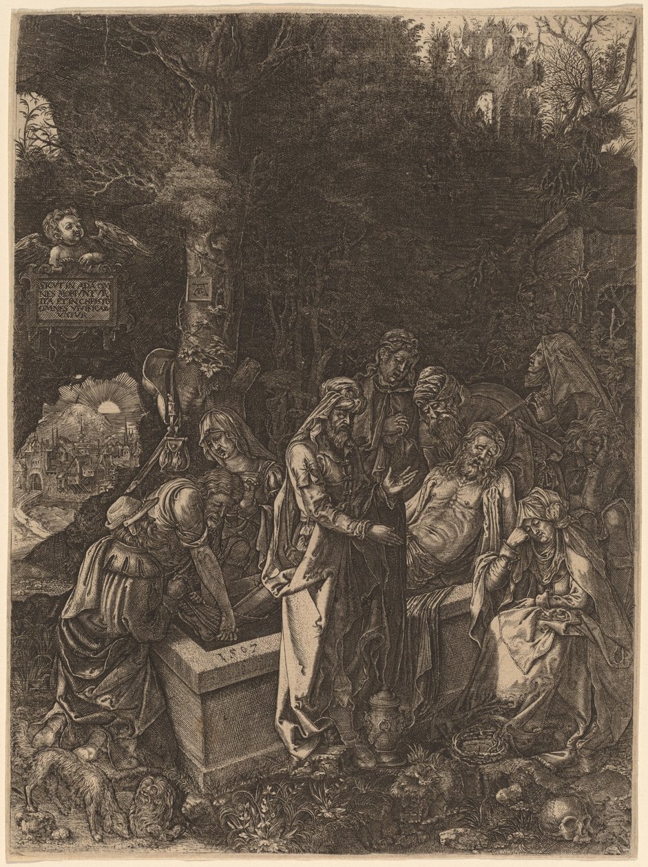 O sepultamento de Flemish 17th Century, style of Albrecht Dürer