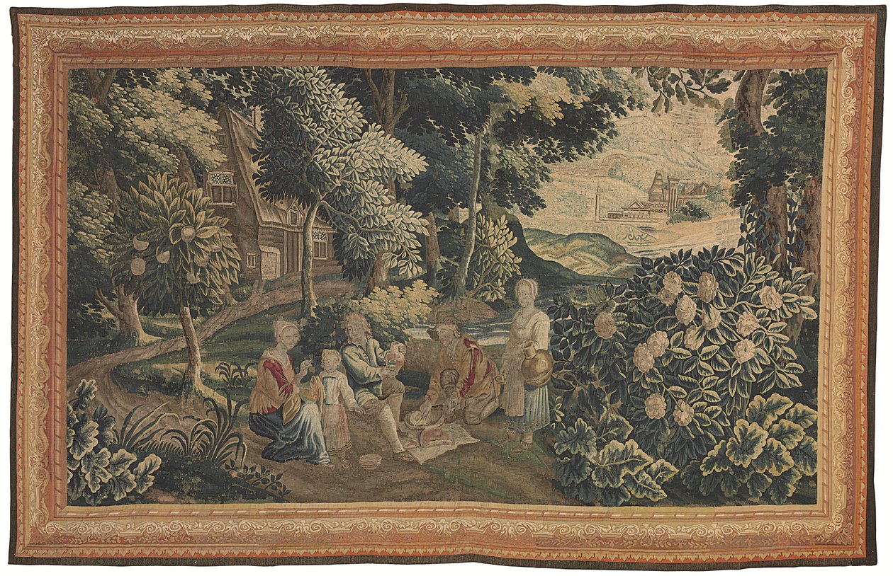 Uma tapeçaria pastoral flamenga, início do século XVIII (têxtil) de Flemish School