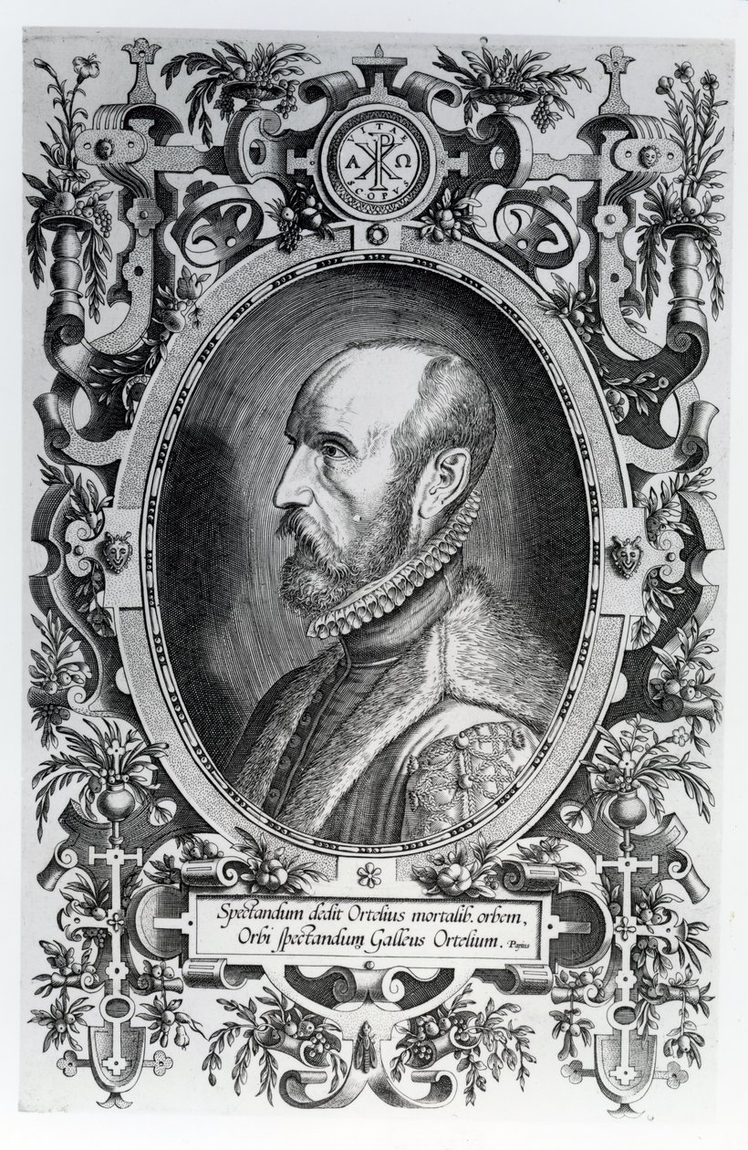 Abraham, frontispício para o Atlas, 1579 de Flemish School