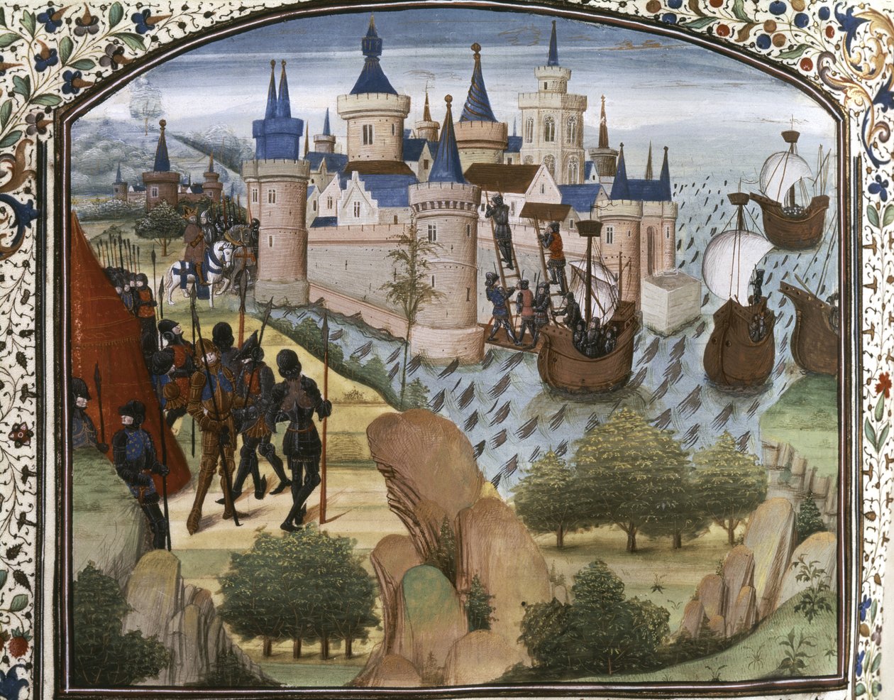 CRUSADAS: Constantinopla sitiada pelos cruzados de Flemish School