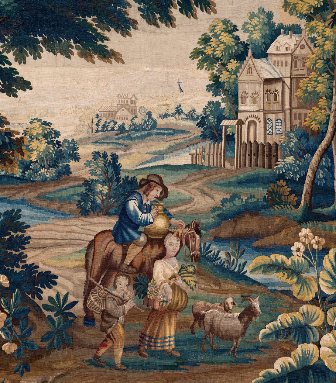 tapeçaria flamenga. Fim do século XVII. Propriedade da igreja Sint-Walburgakerk Oudenaarde (Dekenij van de Sint-Walburga). de Flemish School