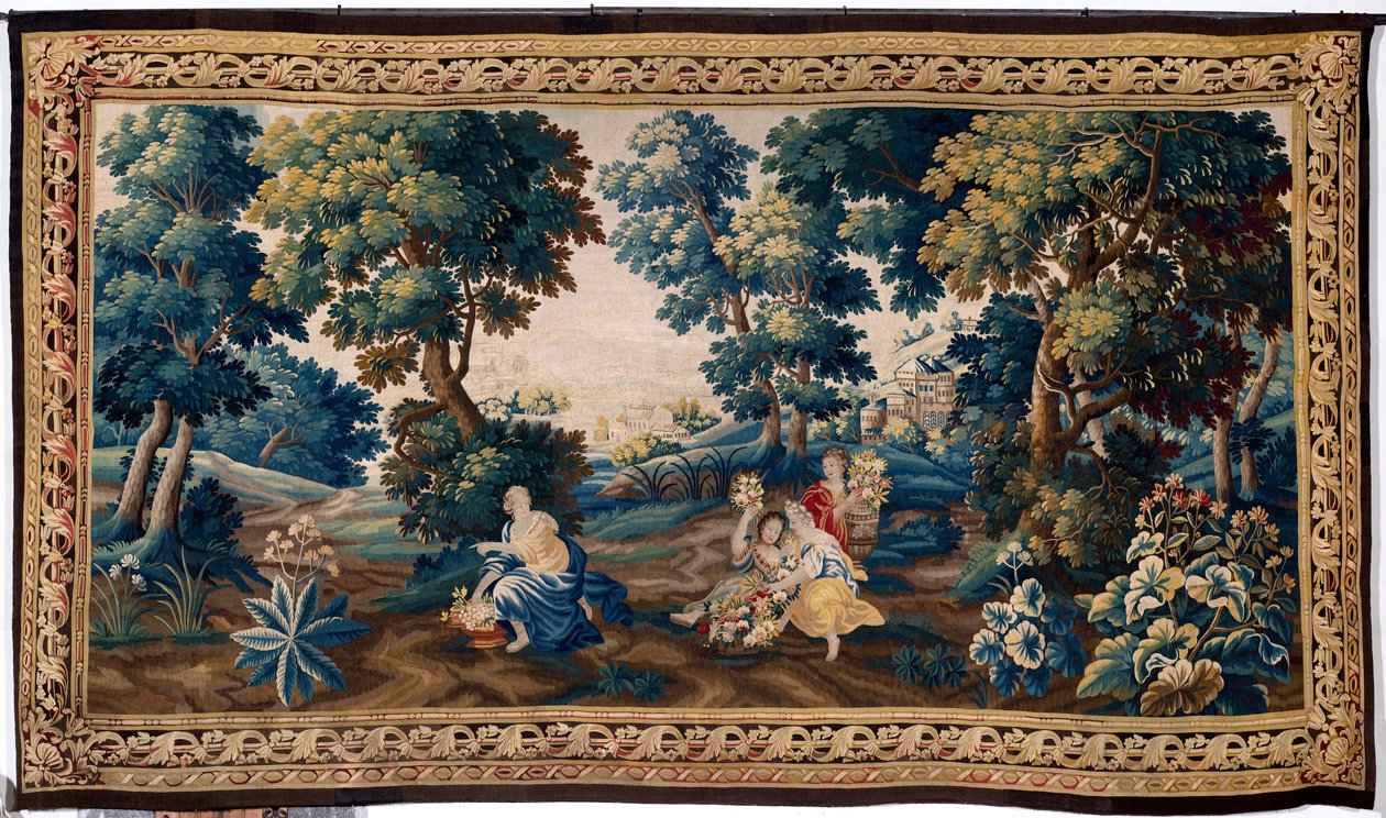 tapeçaria flamenga. Fim do século XVII. Propriedade da igreja Sint-Walburgakerk Oudenaarde (Dekenij van de Sint-Walburga). de Flemish School