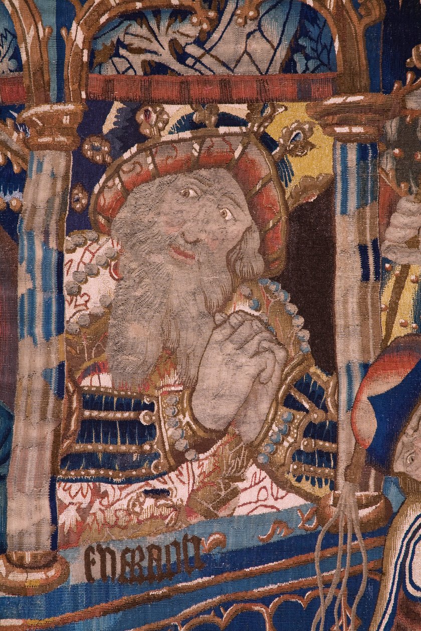 Tapeçaria flamenga. Passagem do Mar Vermelho (Paso del Mar Rojo). Ca 1490. Detalhe. de Flemish School