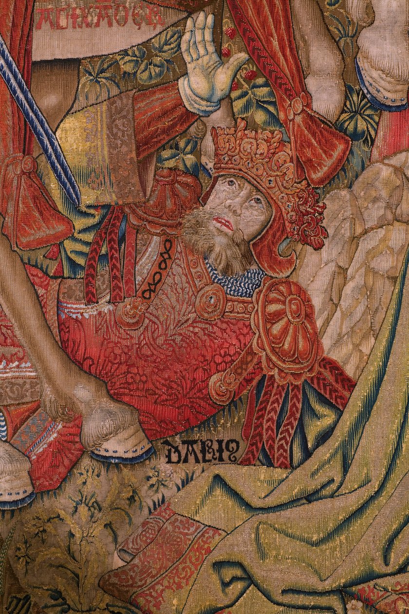 Tapeçaria flamenga. Série Moralidades: A virtude das honras (De deugd van de Honores, La Virtud de los Honores). Ca 1520. Detalhe de Flemish School