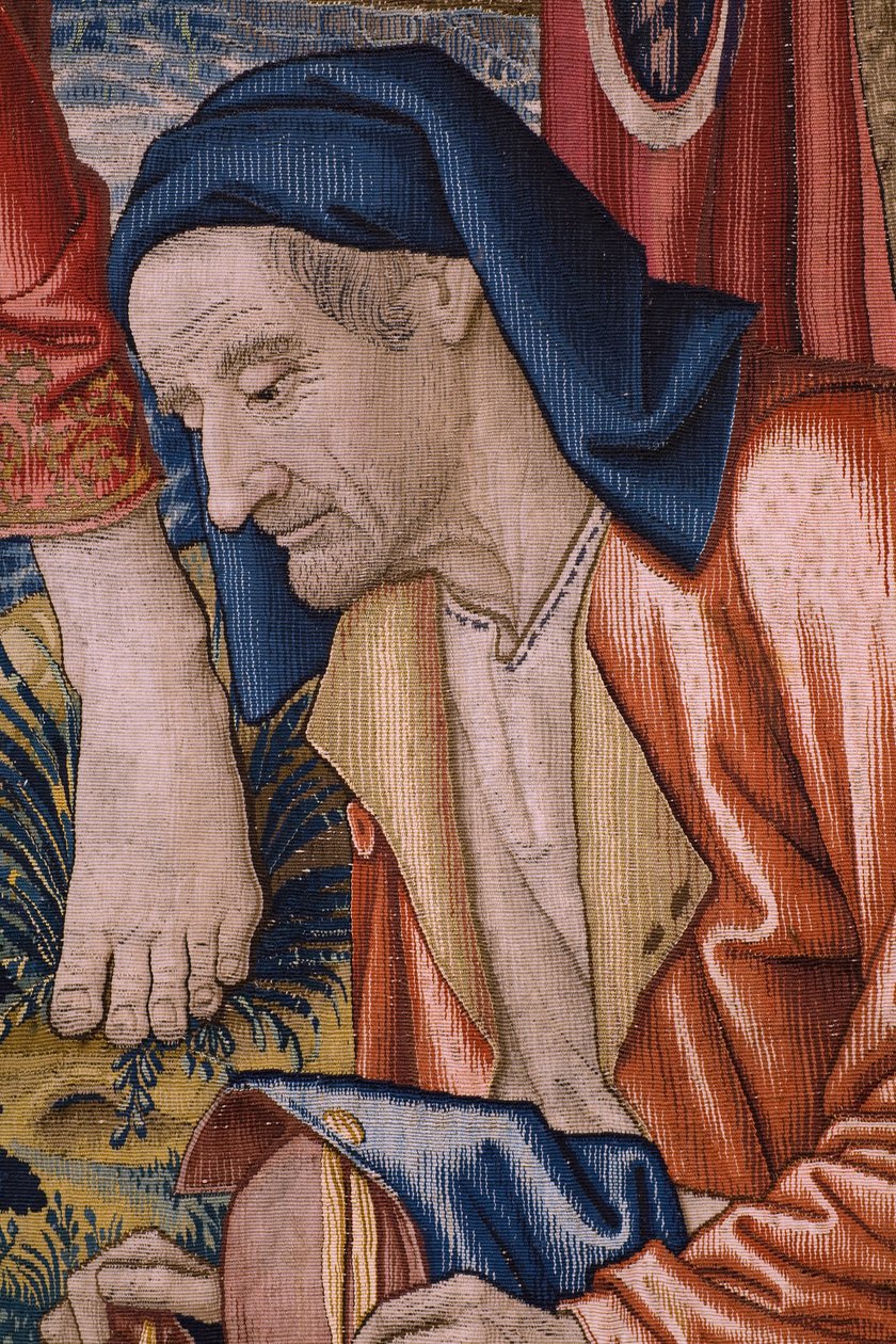tapeçaria flamenga. Série A História de São João Batista: O Batismo de Cristo (Het doopsel van Christus). atelier de Bruxelas. 1515-1520. de Flemish School