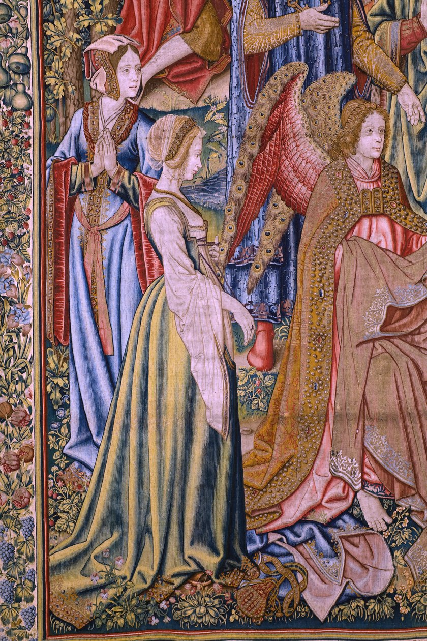 Tapeçaria flamenga. Série A História de São João Baptista: O Baptismo de Cristo (Het doopsel van Christus). Atelier de Bruxelas. 1515-1520. de Flemish School