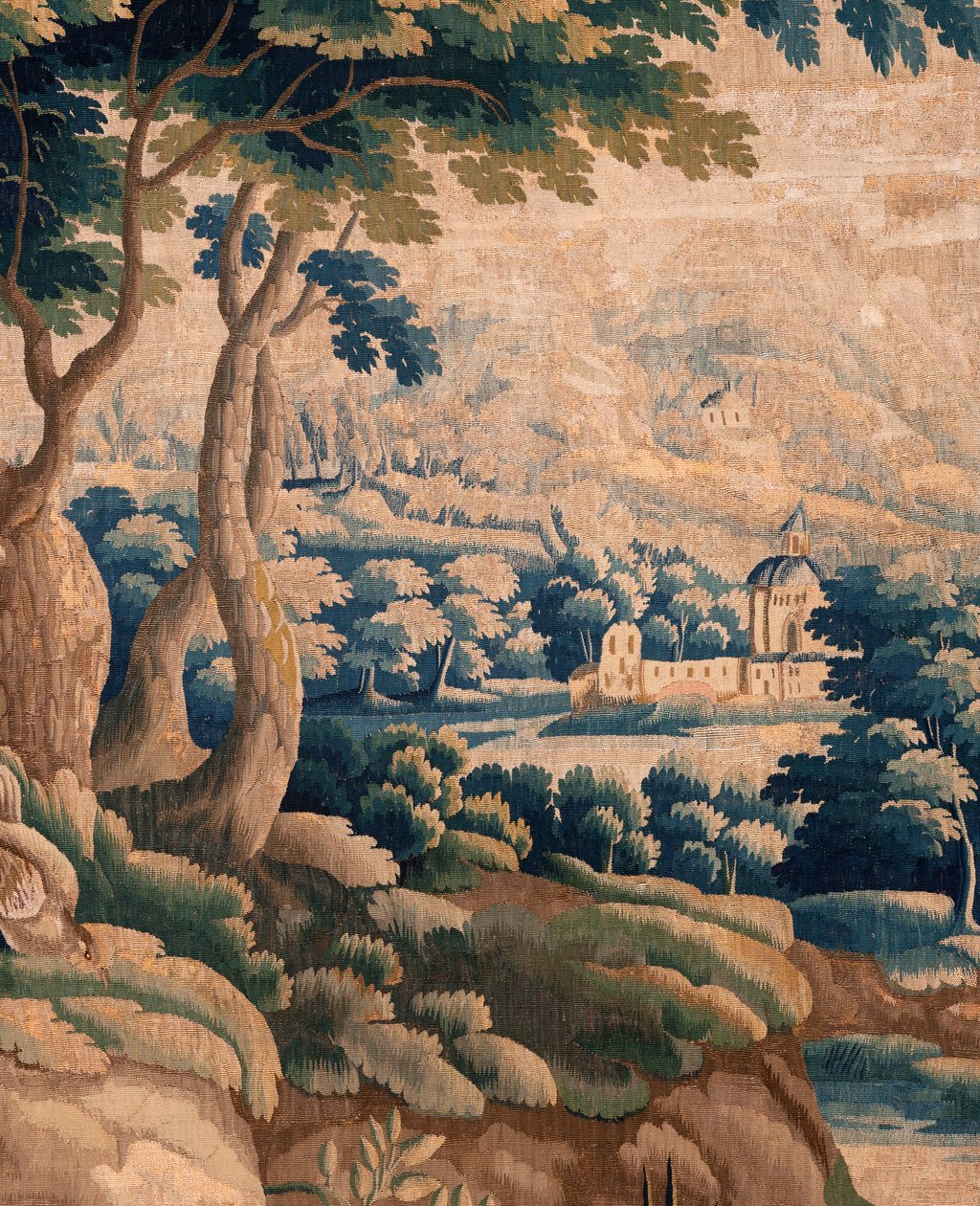 tapeçaria flamenga. Assim chamado Verdure. Atelier de Oudenaarde. 332x318cm. Inv 00021. Século XVII. de Flemish School