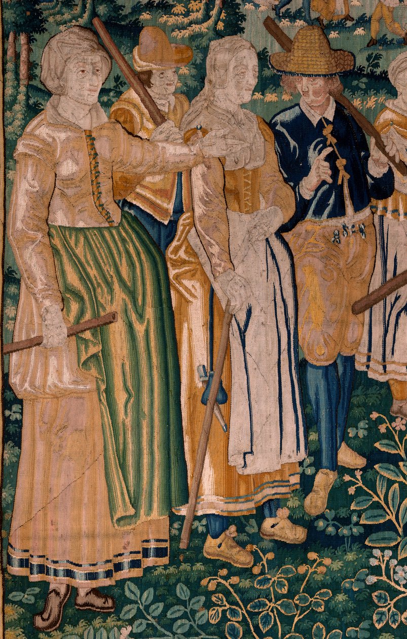 tapeçaria flamenga. O jogo do ganso. Atelier de Oudenaarde. 341x395cm. Inv (83058)-7 / 0008. Século XVII. de Flemish School