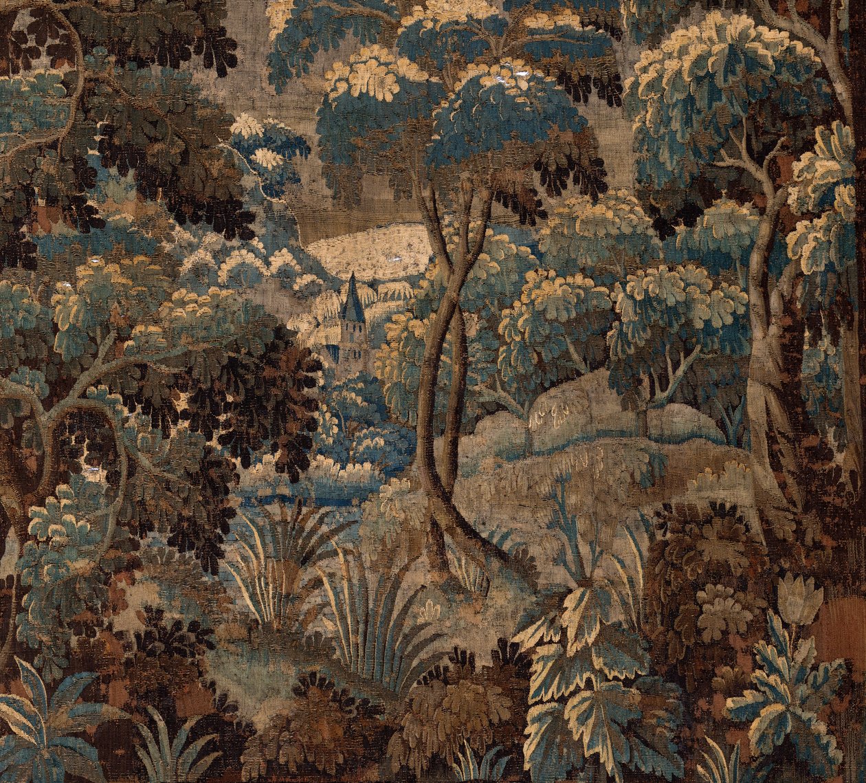 Tapeçaria flamenga. Verdure. Fim do século XVIII, 17º-bengo. Propriedade da igreja Sint-Walburgakerk Oudenaarde (Dekenij van de Sint-Walburga). de Flemish School