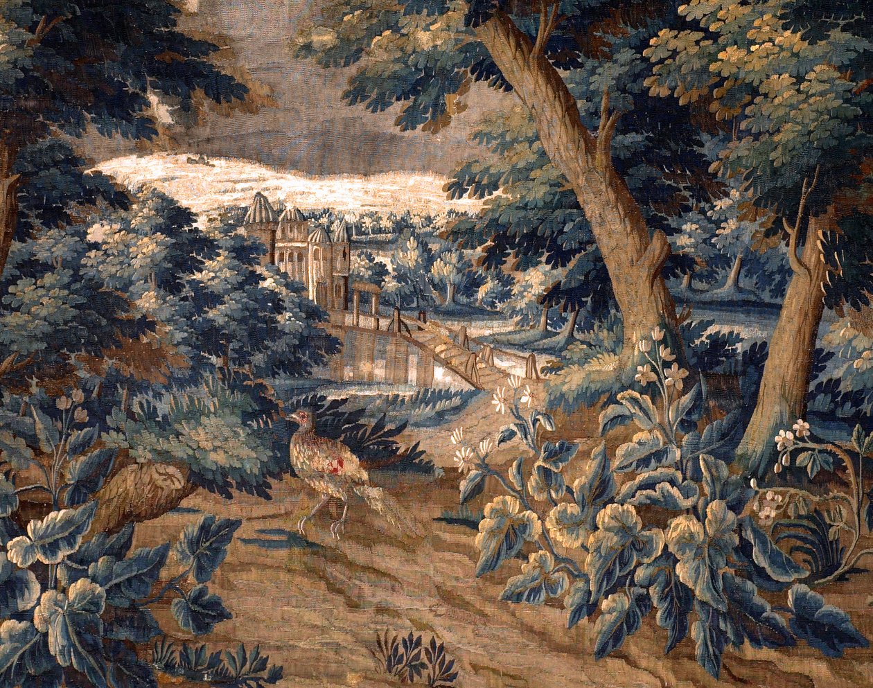 tapeçaria flamenga. aguentar. Fim do século XVII e início do século XVIII. Propriedade da igreja Sint-Walburgakerk Oudenaarde (Dekenij van de Sint-Walburga). Detalhe. de Flemish School