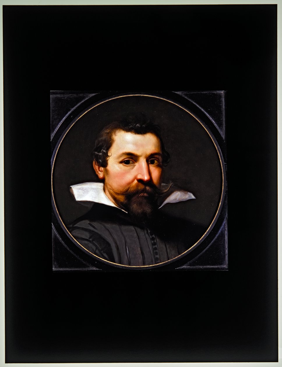 Cabeça de homem (tondo) de Flemish School