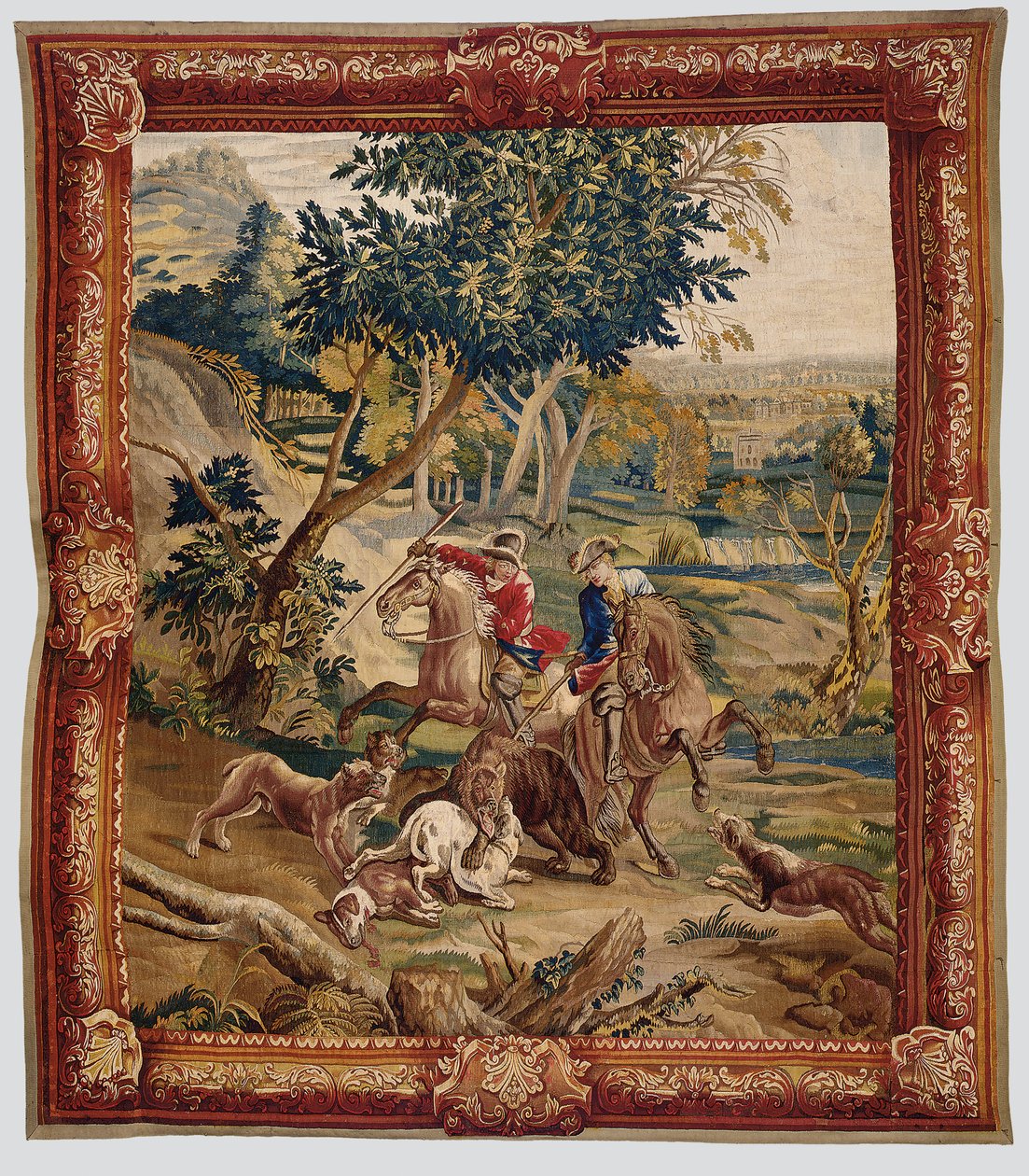 Tapeçaria de caça, provavelmente Bruxelas, primeira metade do século XVIII de Flemish School