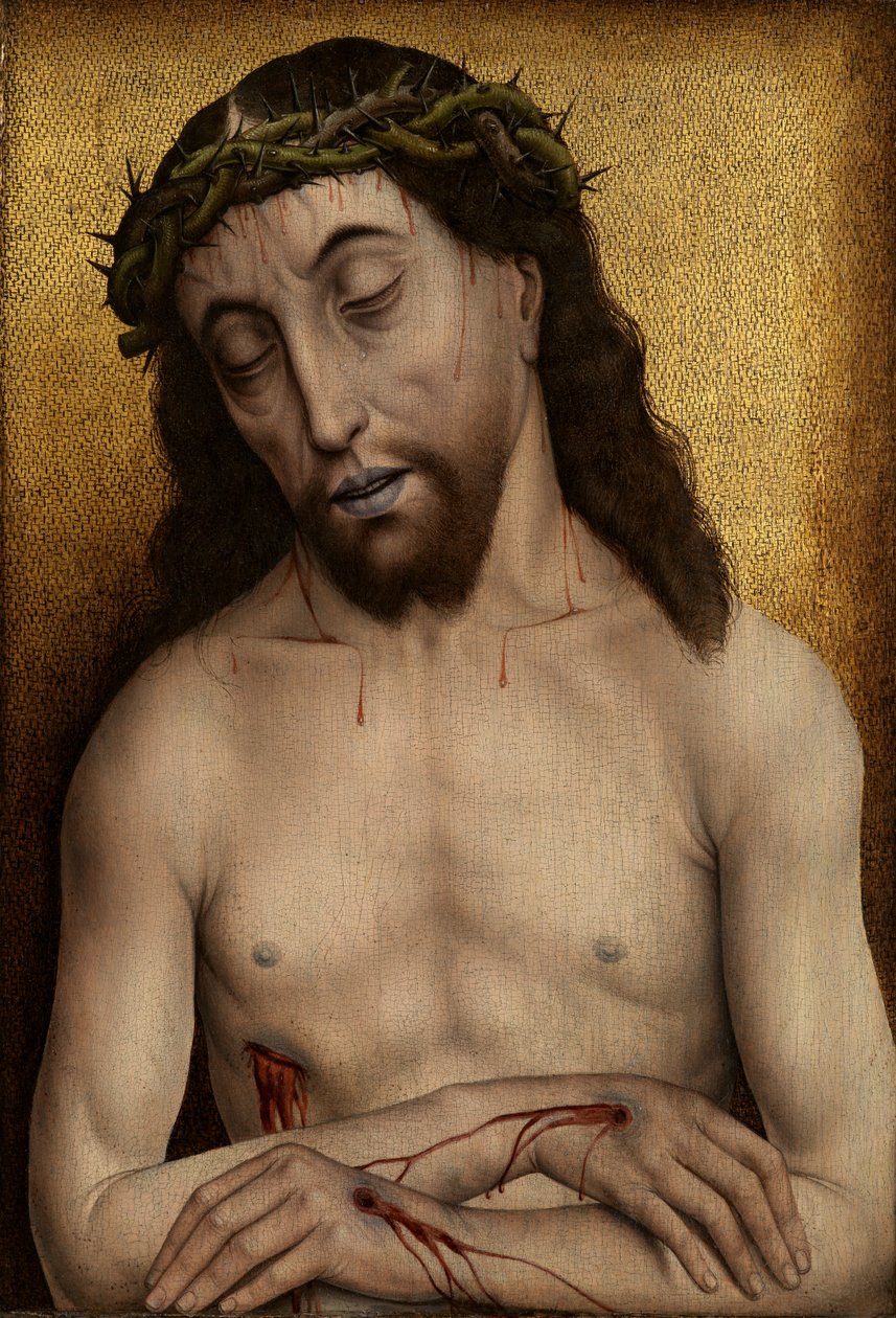 Homem de Dores (óleo sobre painel) de Flemish School