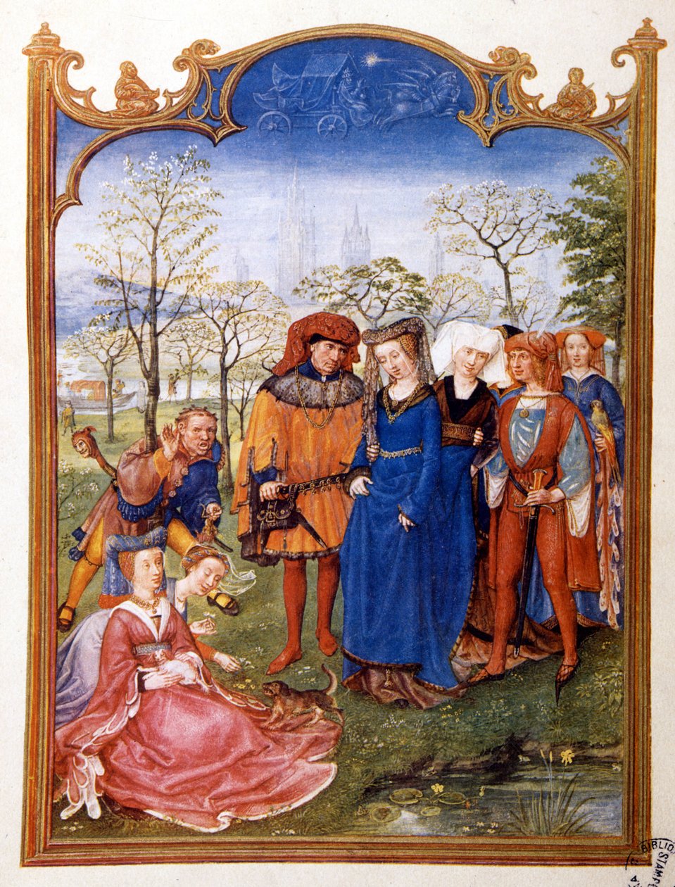 Casamento no campo a partir de um Bréviaire Grimani de Flemish School