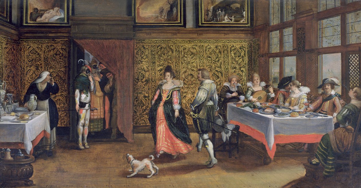 Convidados mascarados (ver 254068) de Flemish School