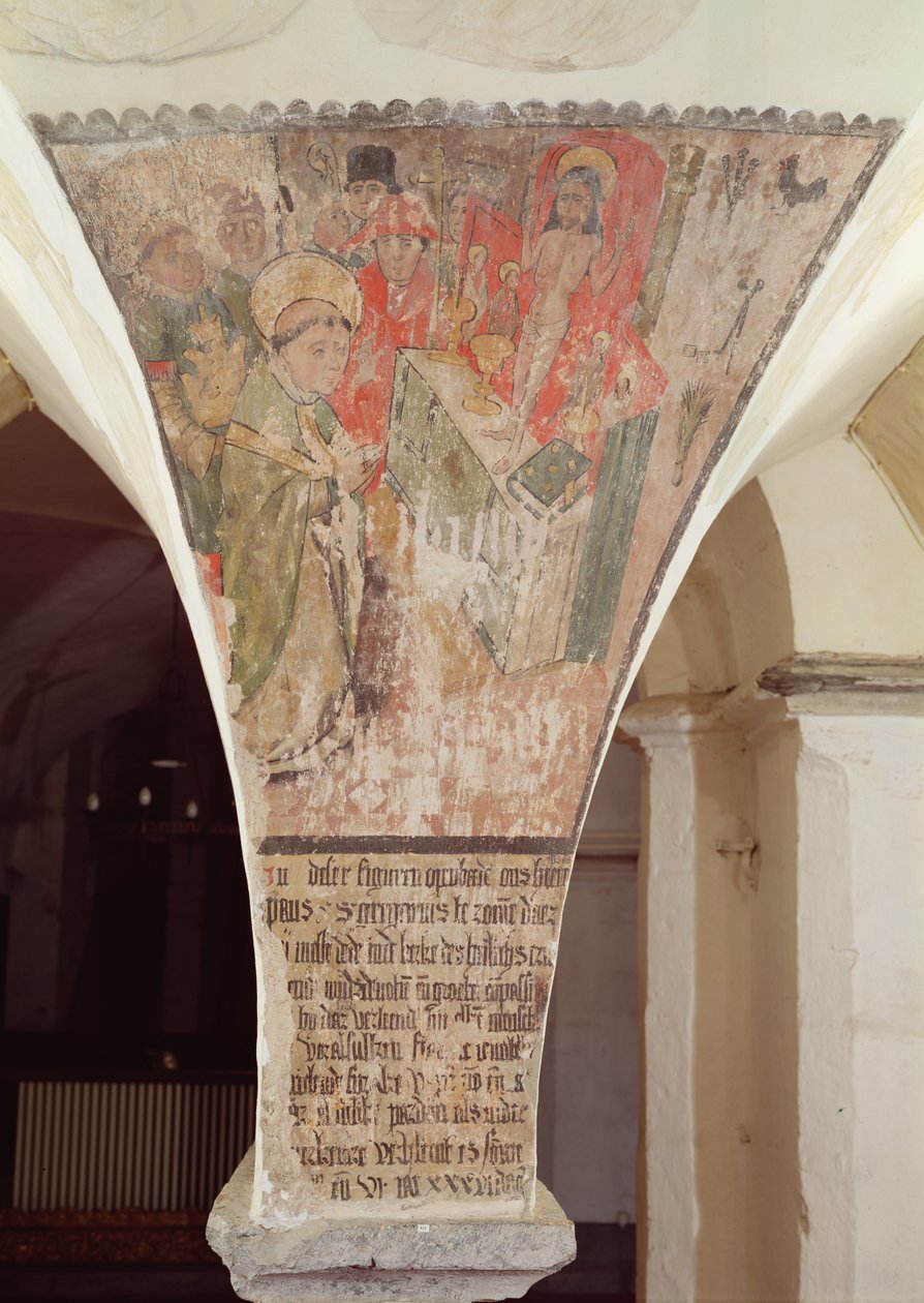 Missa de São Gregório, mural da cripta de Flemish School