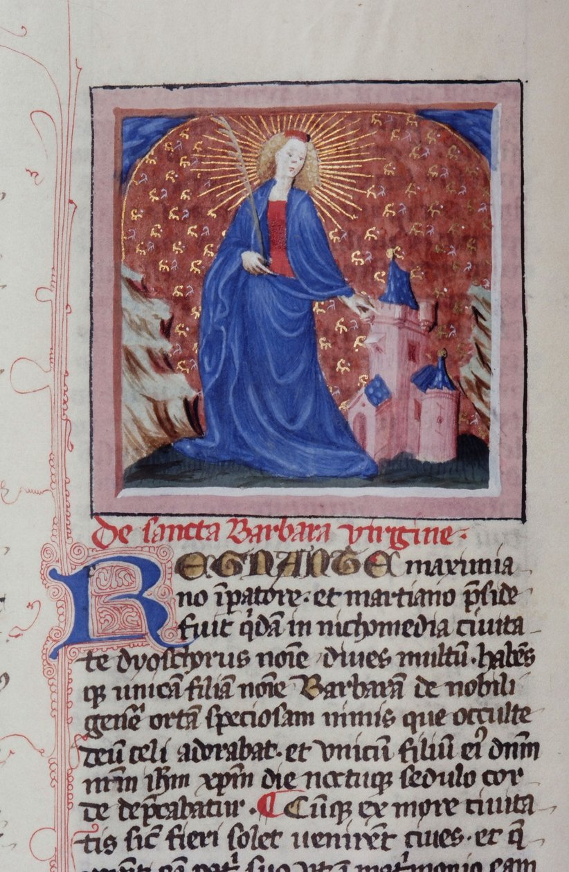 Sra. Gen 1111 Página da Legenda Aurea, Bruges, c.1400-10 de Flemish School