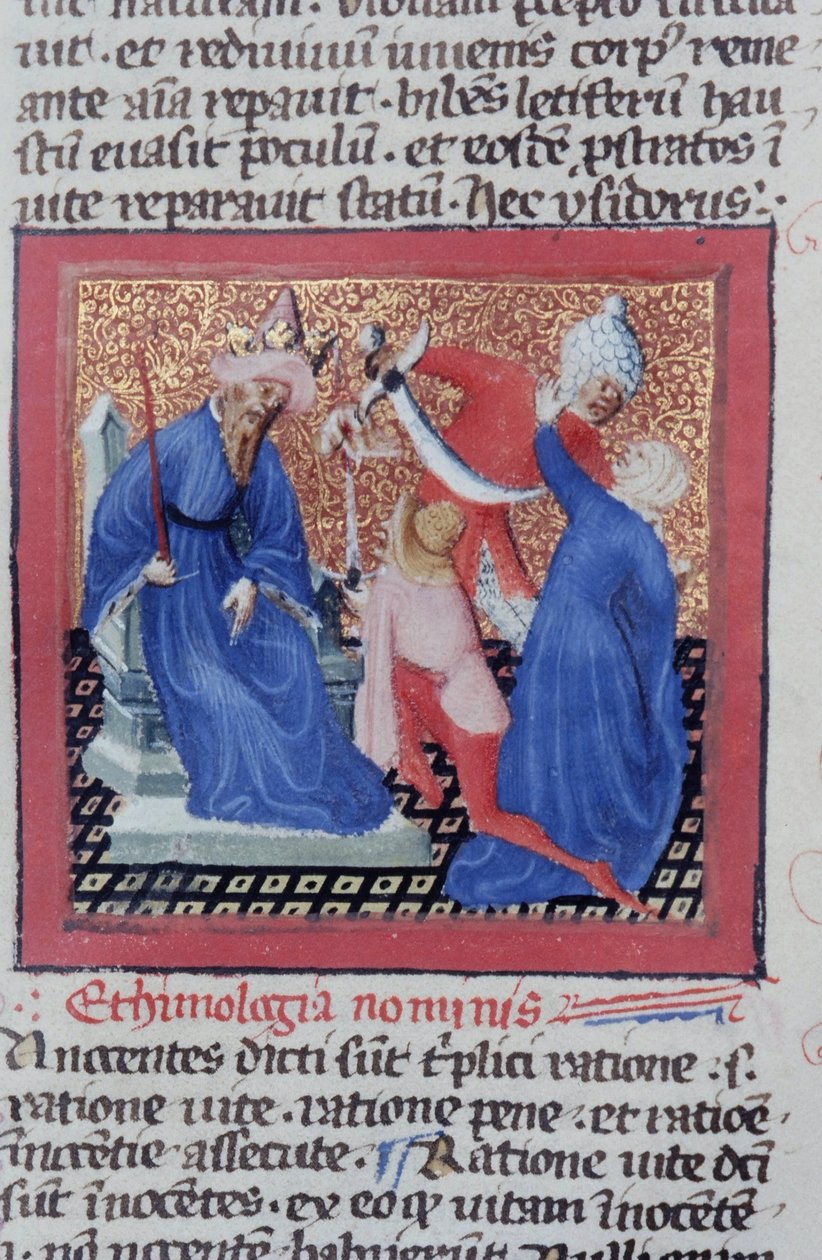 Sra. Gen 1111 Página da Legenda Aurea, Bruges, c.1400-10 de Flemish School