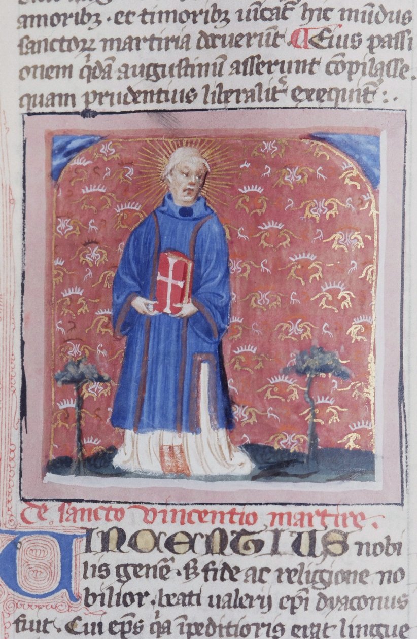 Sra. Gen 1111 Página da Legenda Aurea, Bruges, c.1400-10 de Flemish School