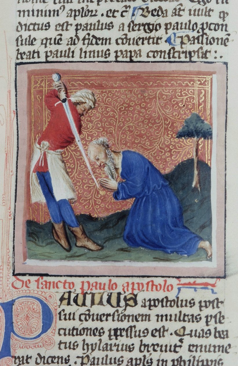 Sra. Gen 1111 Página da Legenda Aurea, Bruges, c.1400-10 de Flemish School