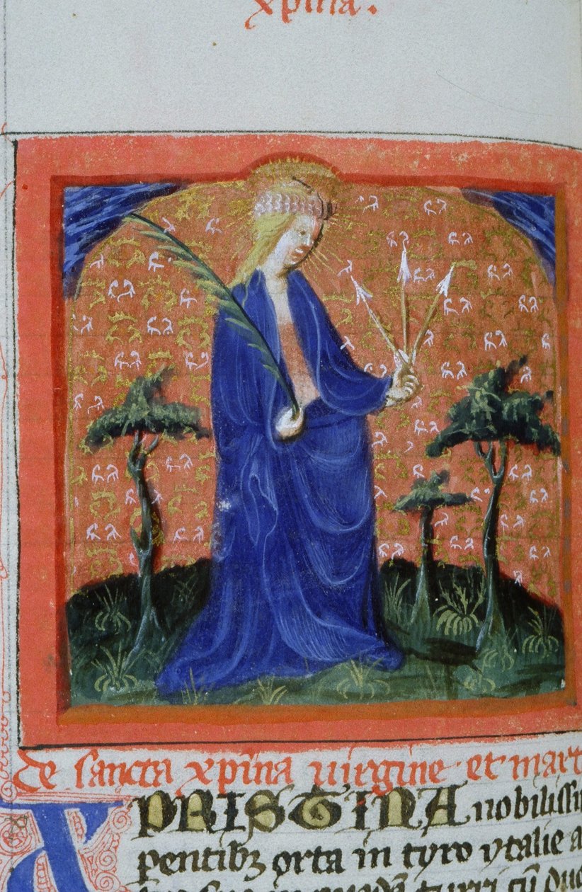 Sra. Gen 1111 Página da Legenda Aurea, Bruges, c.1400-10 de Flemish School