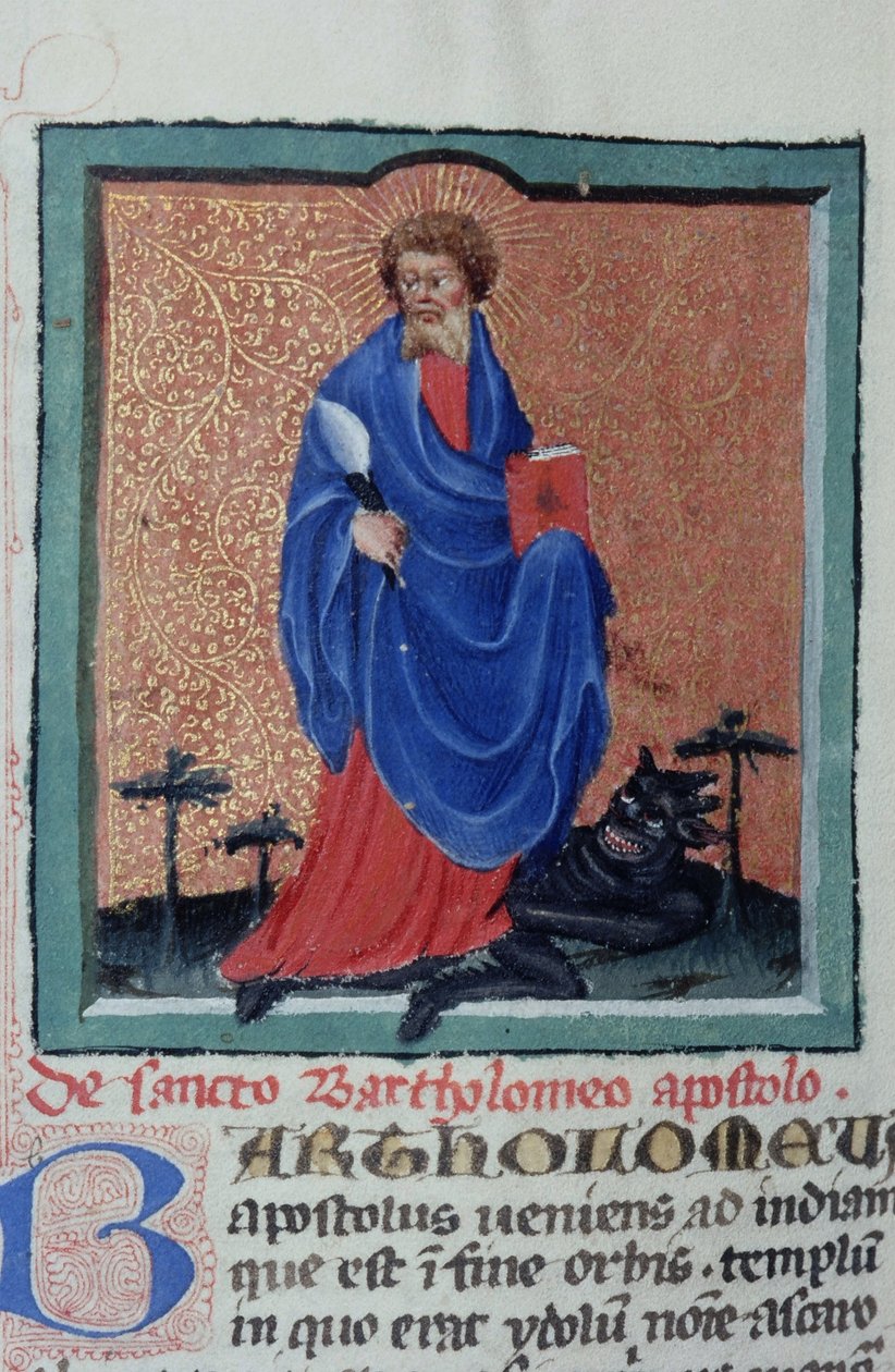 Sra. Gen 1111 Página da Legenda Aurea, Bruges, c.1400-10 de Flemish School