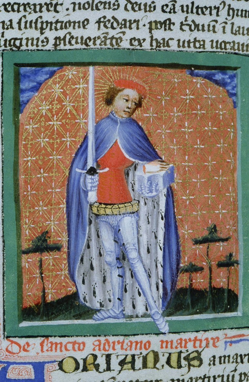 Sra. Gen 1111 Página da Legenda Aurea, Bruges, c.1400-10 de Flemish School