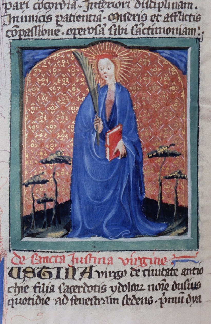 Sra. Gen 1111 Página da Legenda Aurea, Bruges, c.1400-10 de Flemish School