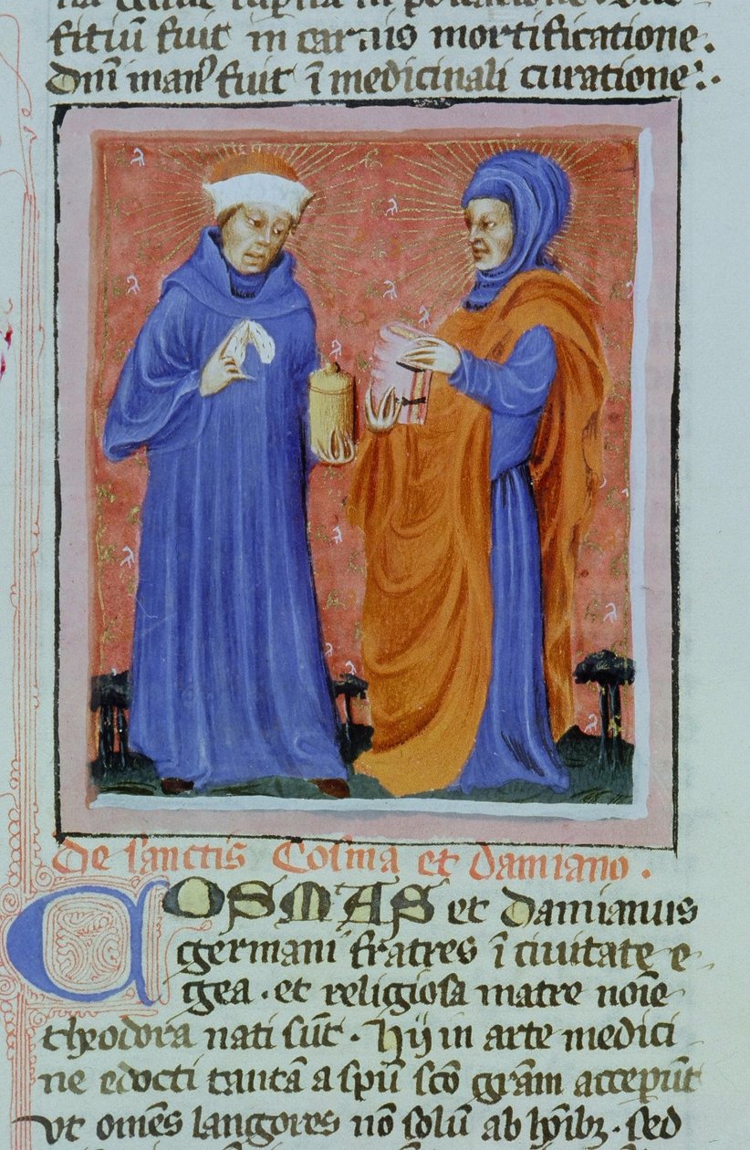 Sra. Gen 1111 Página da Legenda Aurea, Bruges, c.1400-10 de Flemish School