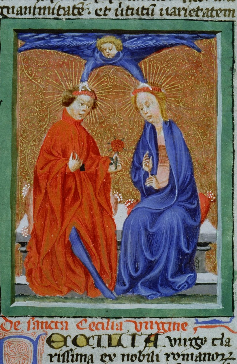 Sra. Gen 1111 Página da Legenda Aurea, Bruges, c.1400-10 de Flemish School