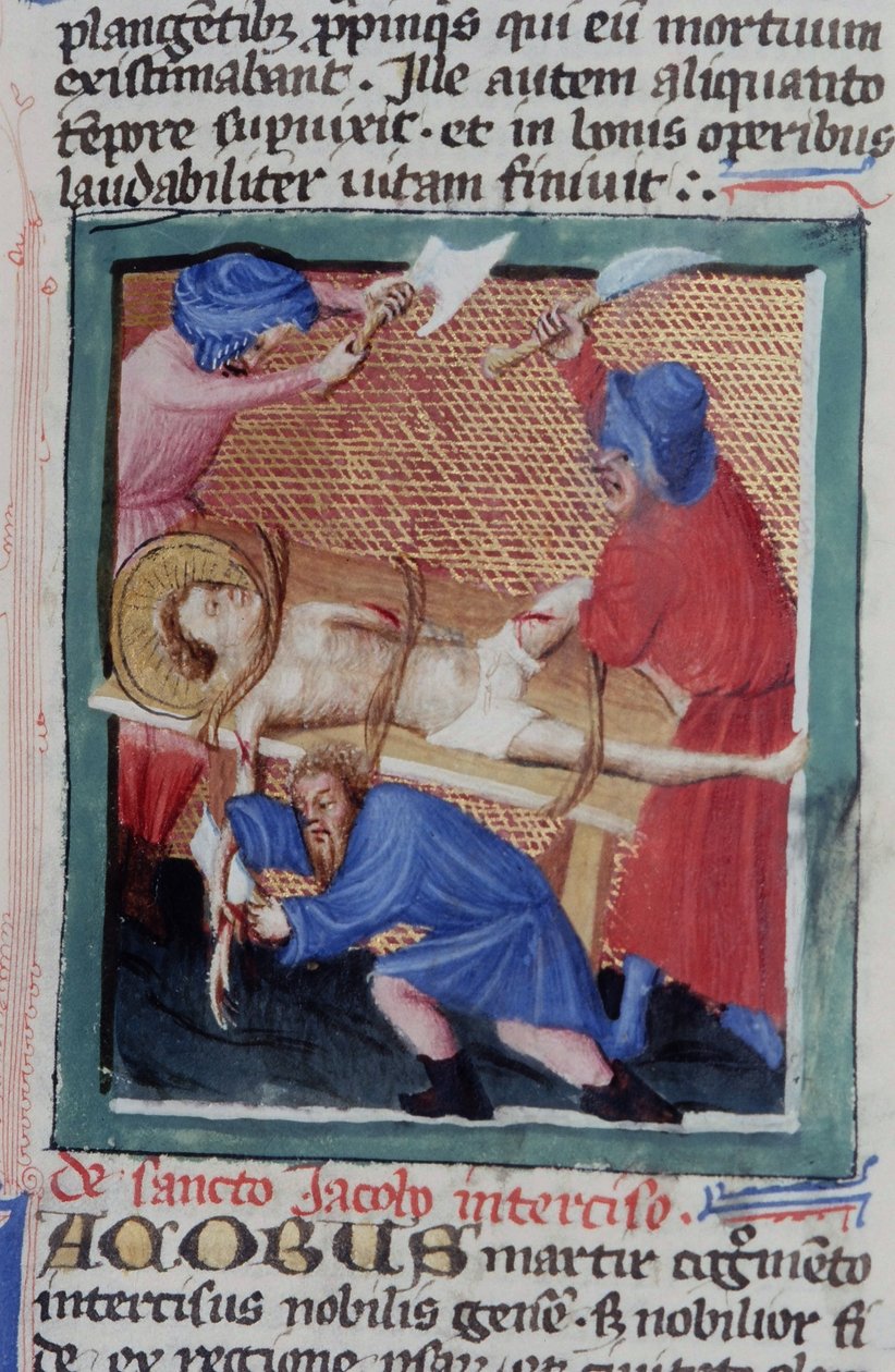 Sra. Gen 1111 Página da Legenda Aurea, Bruges, c.1400-10 de Flemish School