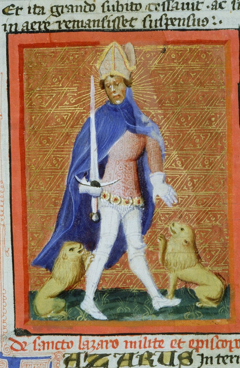 Sra. Gen 1111 Página da Legenda Aurea, Bruges, c.1400-10 de Flemish School