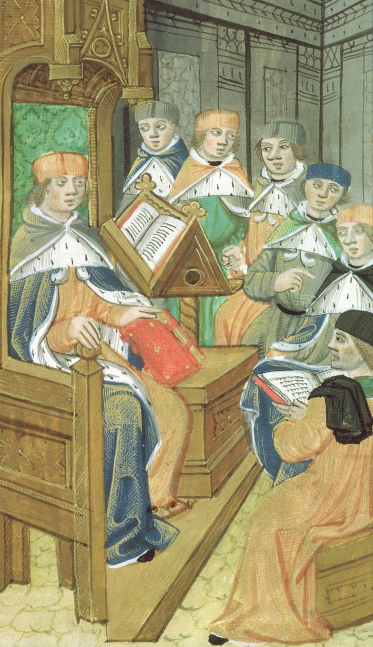 Sra. Hunter 9 f.39r Palestra no salão, de De Medina Fen I. II, de Avicena (980-1037) de Flemish School