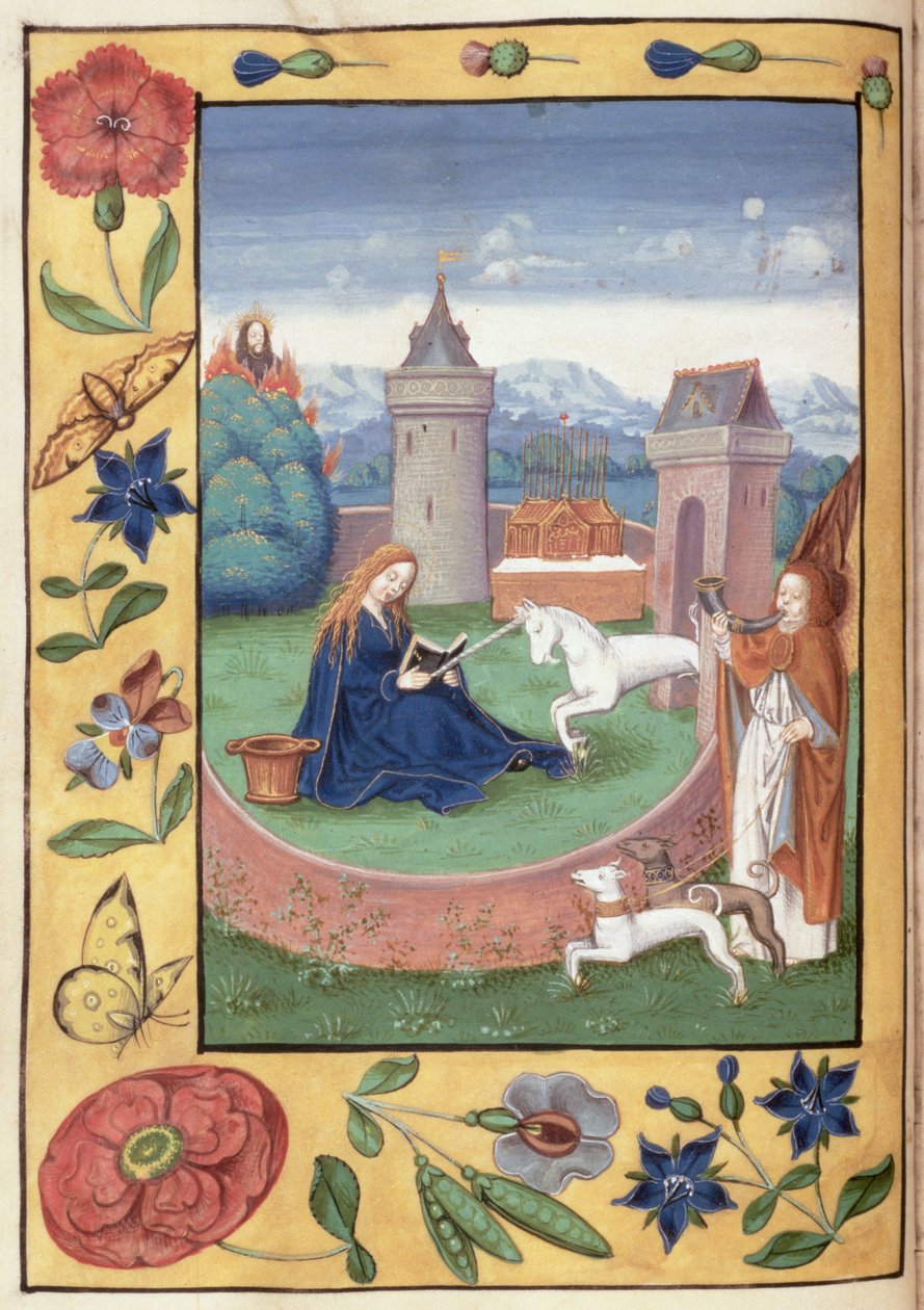 Desconhecida McClean 99 f.11v Annunciation, c.1526 de Flemish School