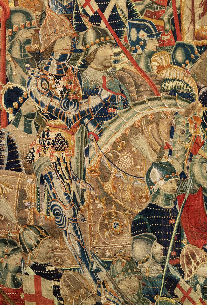 Museu Paroquial de tapeçarias (Museo Parroquial de Tapices de Pastrana). Tapeçaria flamenga. Cercadura de Arcila (El cerco de Arcila, De omsingeling van Arzila). Série Conquistas do rei Afonso I de Portugal (Conquistas de Alfonso V de Portugal). Tournai. de Flemish School