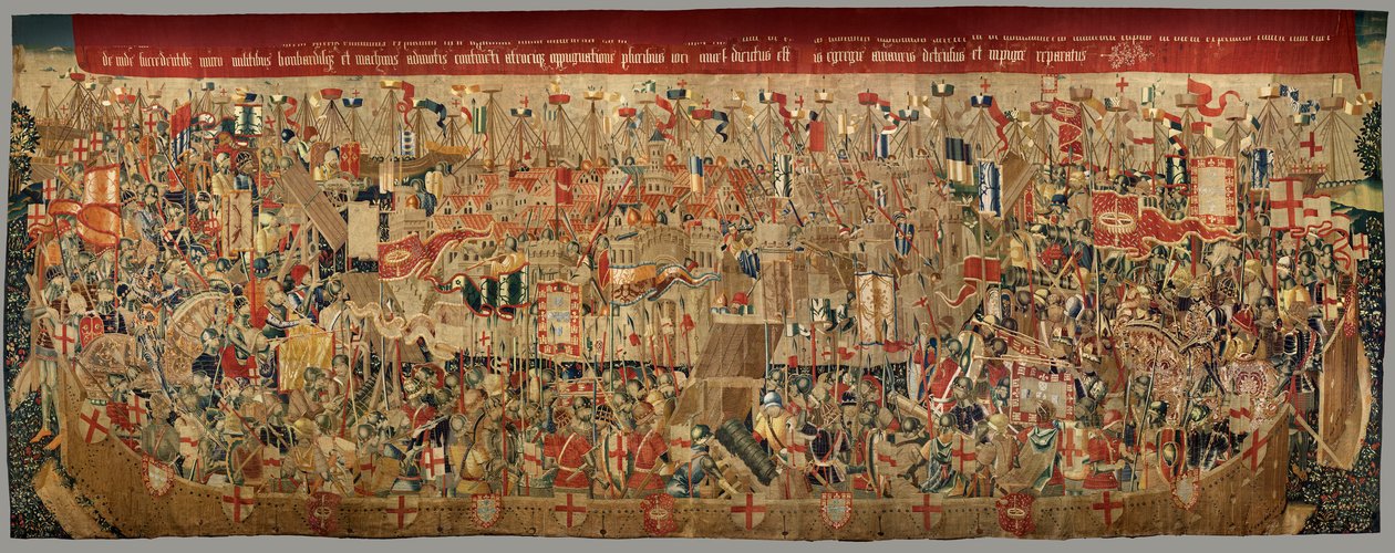 Museu Paroquial das Tapeçarias (Museu Paroquial das Tapeçarias de Pastrana). tapeçaria flamenga. Cerco de Asilah (O cerco de Asilah, De omsingeling van Arzila). Série Conquistas do rei Afonso I de Portugal. Tournai. de Flemish School